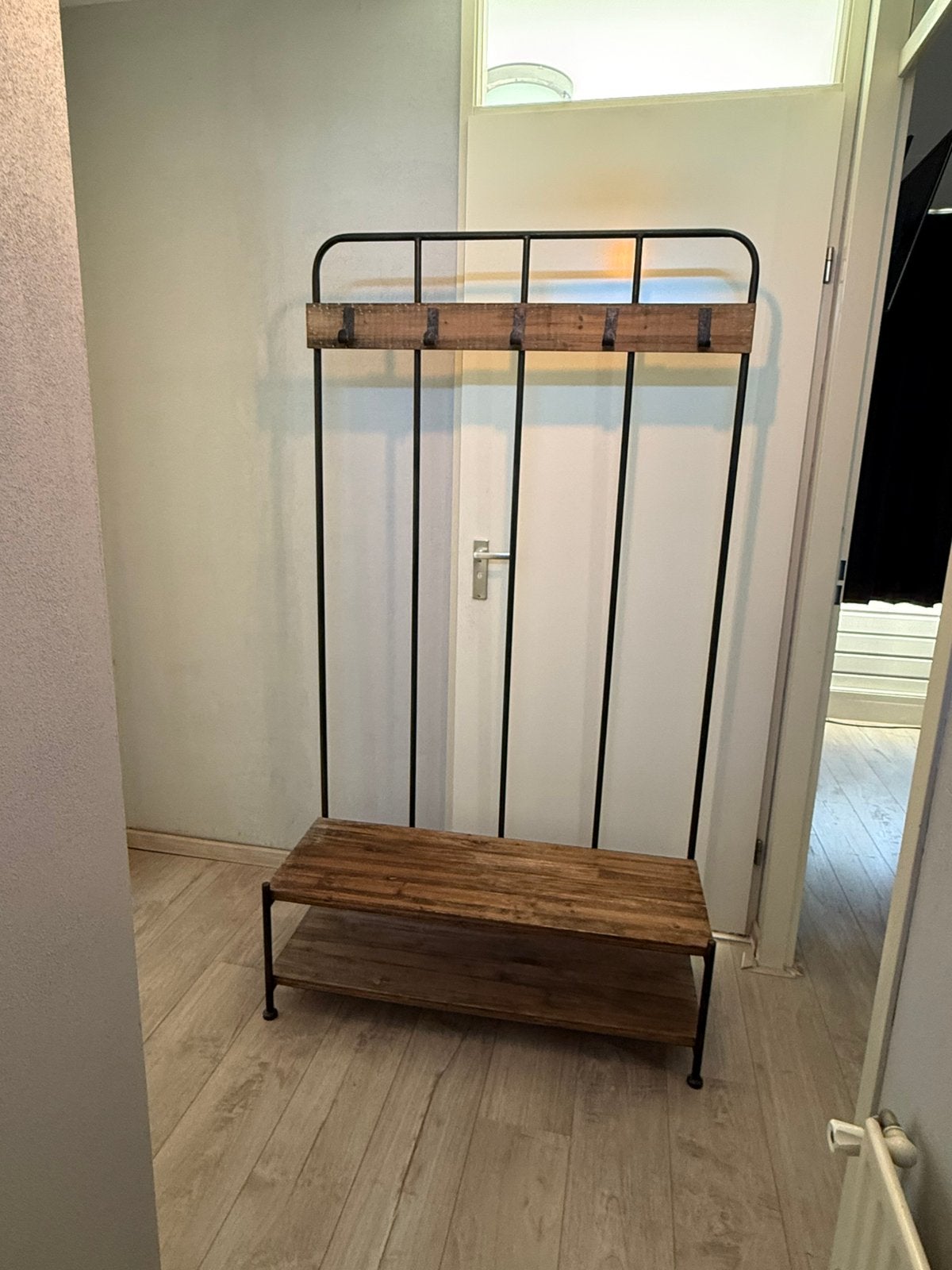 Kapstok met opbergruimte, Huis en Inrichting, Woonaccessoires | Kapstokken, Zo goed als nieuw, Minder dan 100 cm, Hout, Ophalen
