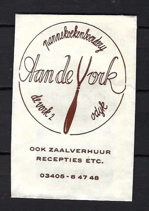 997 Odijk pannenkoekenboerderij AAN DE VORK, Ophalen of Verzenden, Nederland