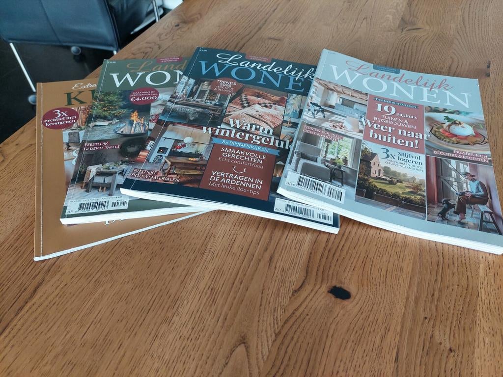3 x Landelijk Wonen woonbladen., Boeken, Ophalen of Verzenden, Zo goed als nieuw, Overige typen