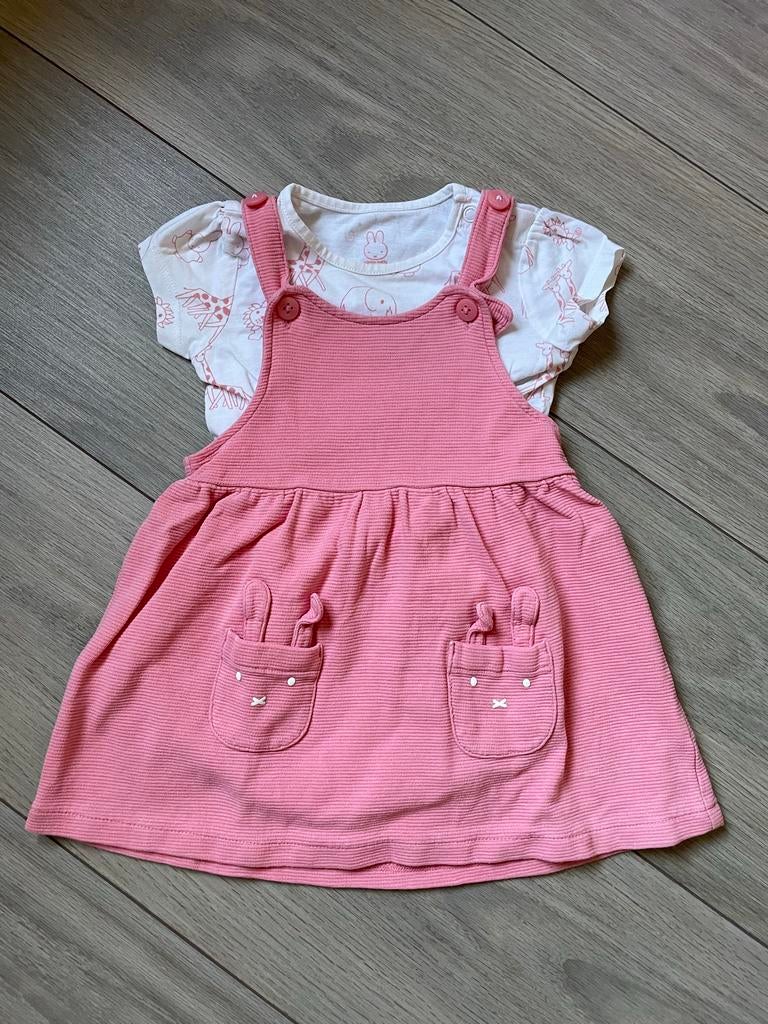 Schattig roze jurkje met wit shirtje, maat 80 nijntje, Verzenden, Zo goed als nieuw, Meisje, Setje