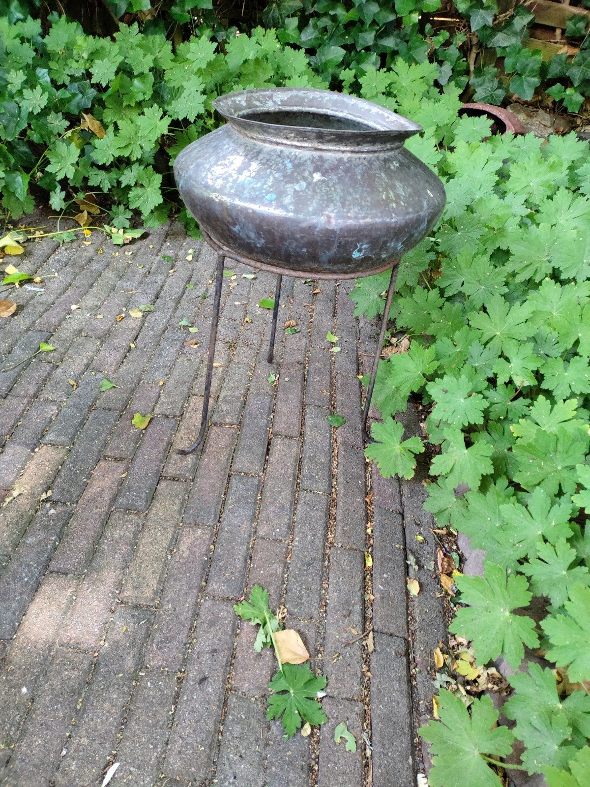 Antieke rek voor schaal, blad, vogeldrinkwater badje etc, Ophalen of Verzenden