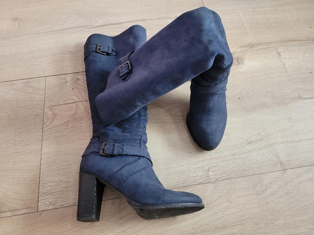 VIA VAI donkerblauwe nubuck laarzen maat 38 ~ JB0403, Kleding | Dames, Schoenen, Via Vai, Hoge laarzen, Blauw, Ophalen of Verzenden