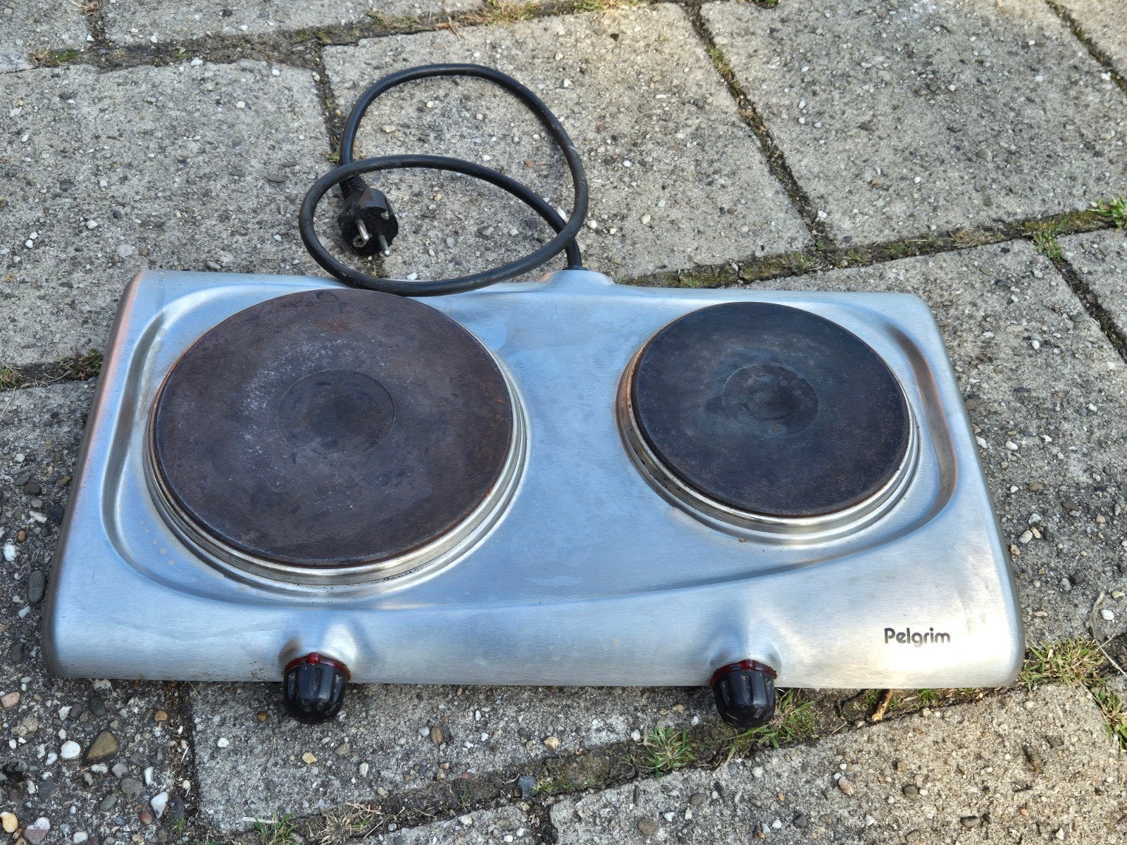Pelgrim Elektrische Kookplaat - 2 Kookzones, Witgoed en Apparatuur, Kookplaten, Ophalen, Gebruikt, 3 kookzones of minder, Vrijstaand