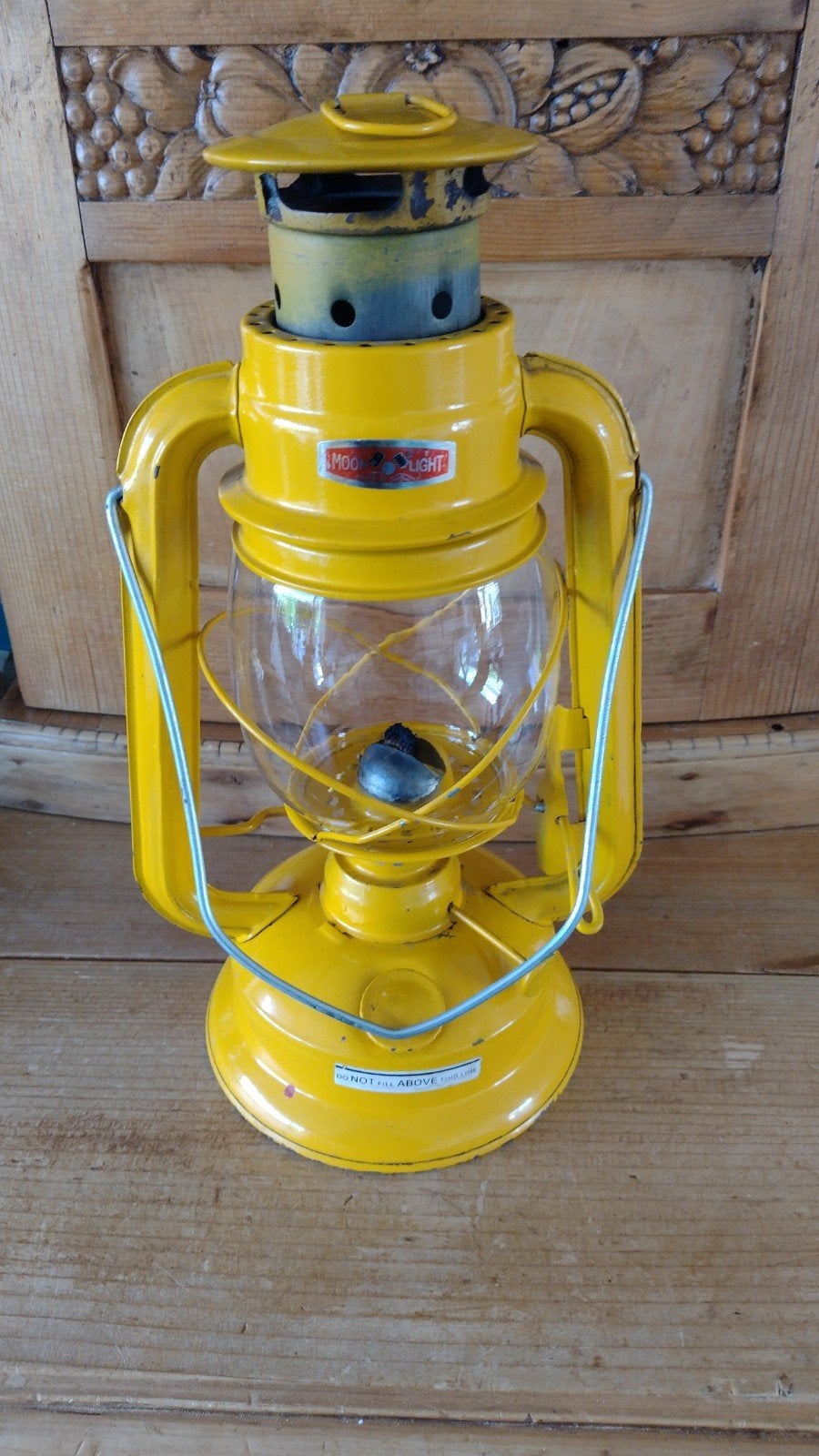 Vintage Gele Moon Light Stormlamp - Decoratief, Ophalen of Verzenden