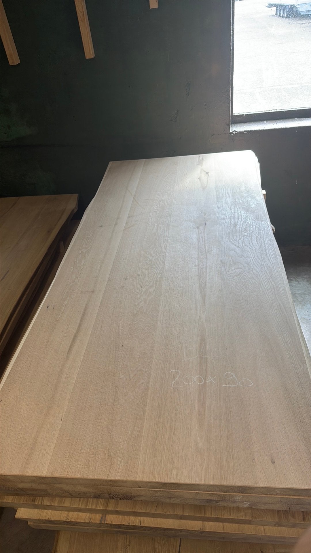Massief eiken houten tafel inclusief onderstel nu €495,00!!, Eikenhout, Nieuw, 150 tot 200 cm, Vier personen