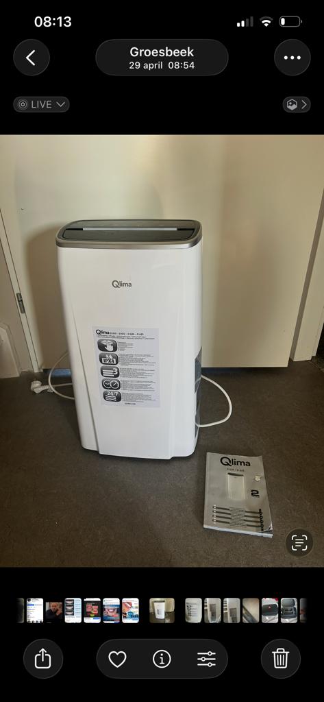 Qlima D 610 Luchtontvochtiger - Stil en Efficiënt, Ophalen of Verzenden, Nieuw, One size