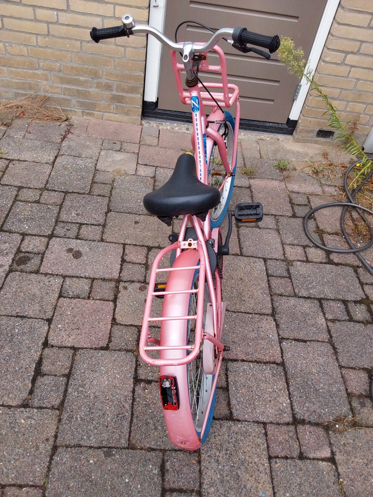 Roze meisjesfiets met voordrager - Gebruikt, Ophalen, Velgrem, Vintage, 16 tot 20 inch