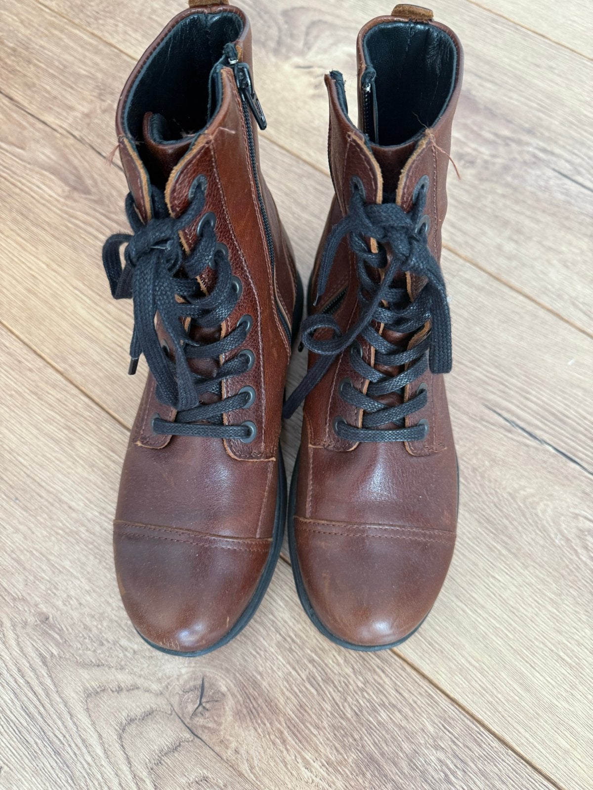 Xsensible Stretchwalker Enkellaarzen - Bruin Leer, Kleding | Dames, Ophalen of Verzenden, Gedragen, Bruin, Lage of Enkellaarzen