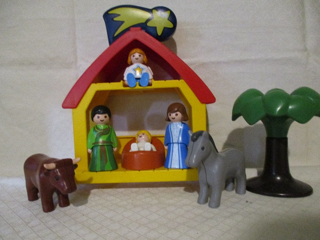 (👉ﾟヮﾟ)👉  123 Playmobil Kerststal 6786, Kinderen en Baby's, Verzenden, Zo goed als nieuw, Gebouw