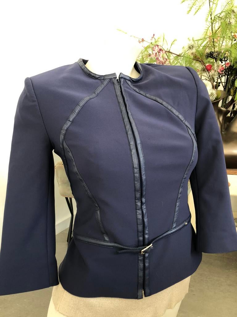 Elisabetta Franchi jasje blauw s, Ophalen of Verzenden, Zo goed als nieuw, Maat 34 (XS) of kleiner, Blauw