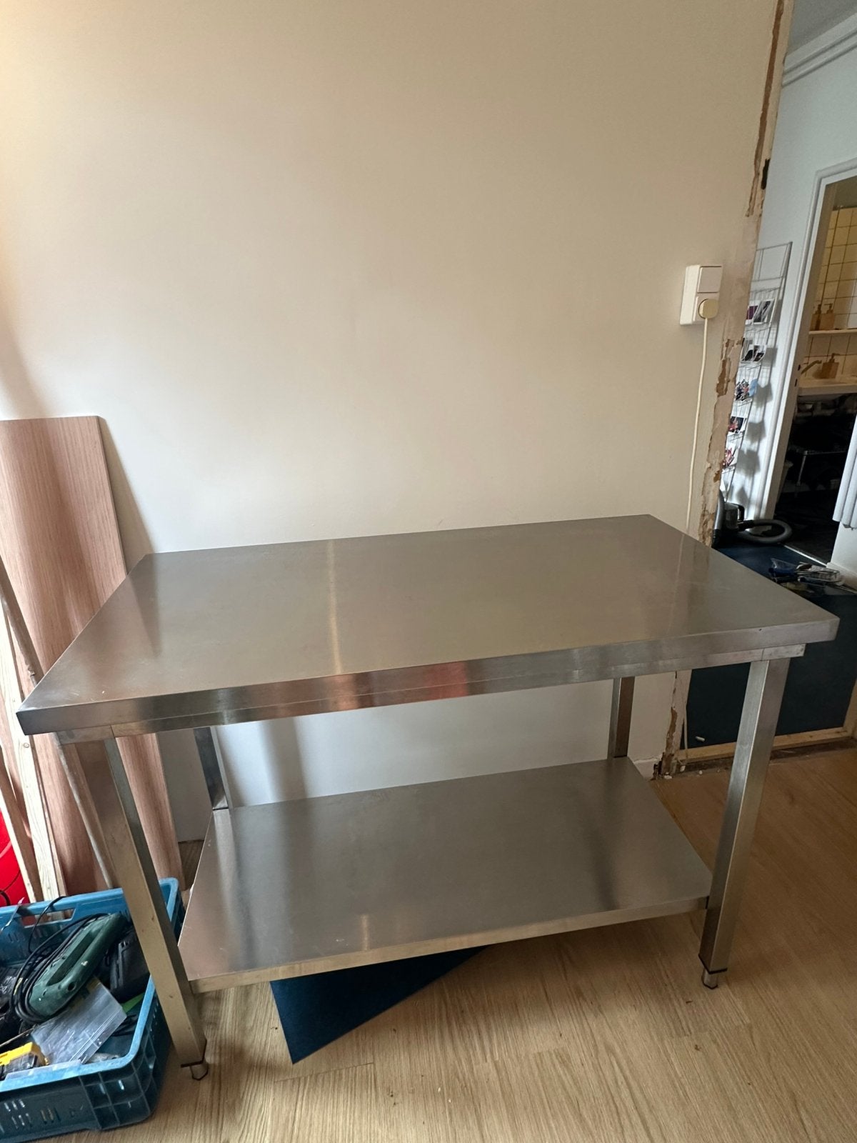 Werktafel RVS, Ophalen, 100 tot 150 cm, Zo goed als nieuw, Minder dan 100 cm