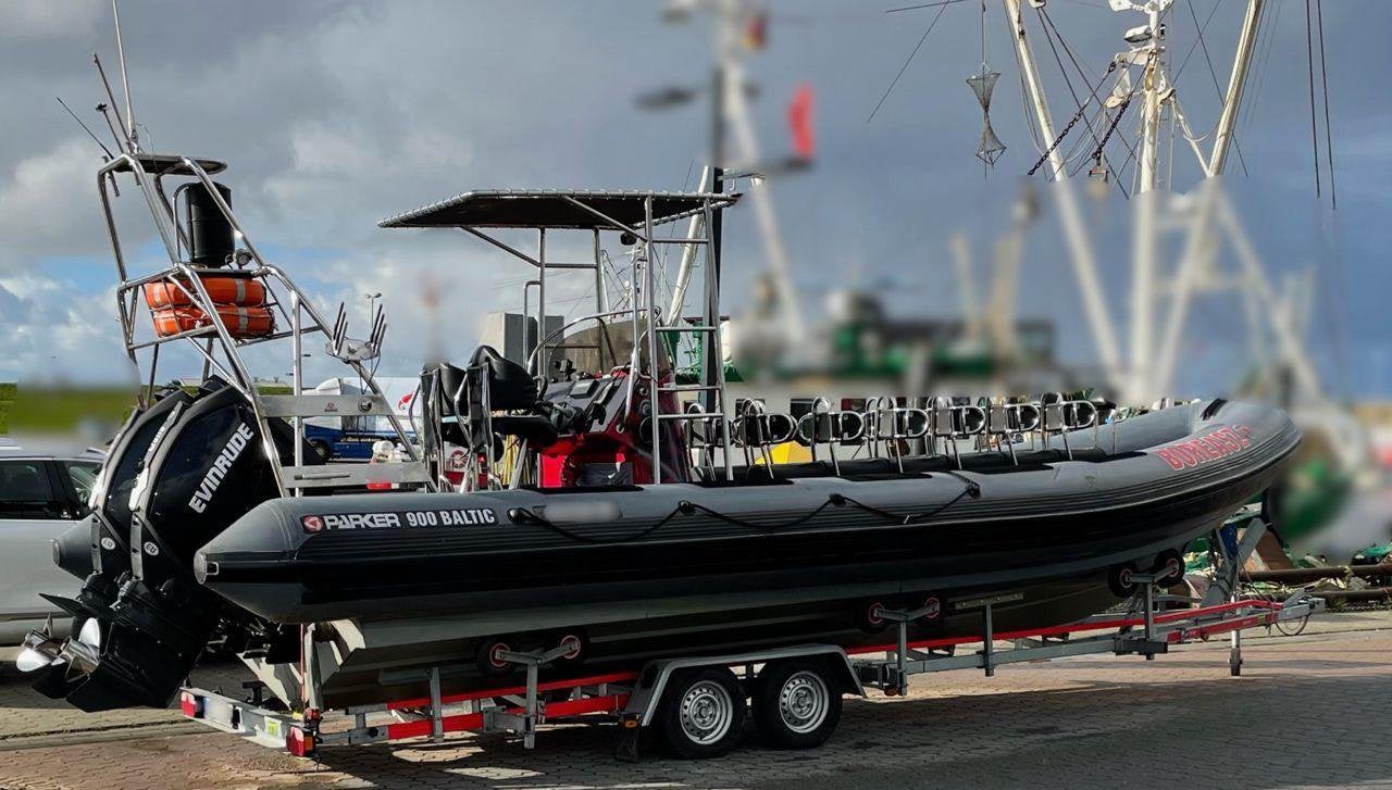 Festrumpfschlauchboot Parker 900 Baltic RIB, Ophalen, Benzine, Overige materialen