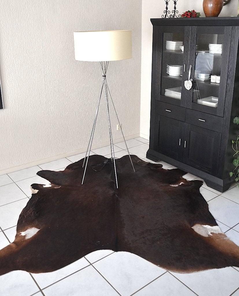Koeienhuid  ca. 220x220 cm., Huis en Inrichting, Stoffering | Tapijten en Kleden, Ophalen, Gebruikt, 200 cm of meer, 200 cm of meer