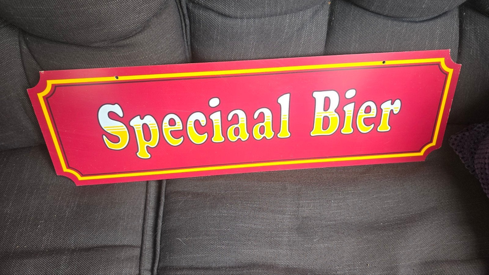Vintage 'Speciaal Bier' Reclamebord, Ophalen of Verzenden, Gebruikt, Reclamebord, Plaat of Schild, Overige merken