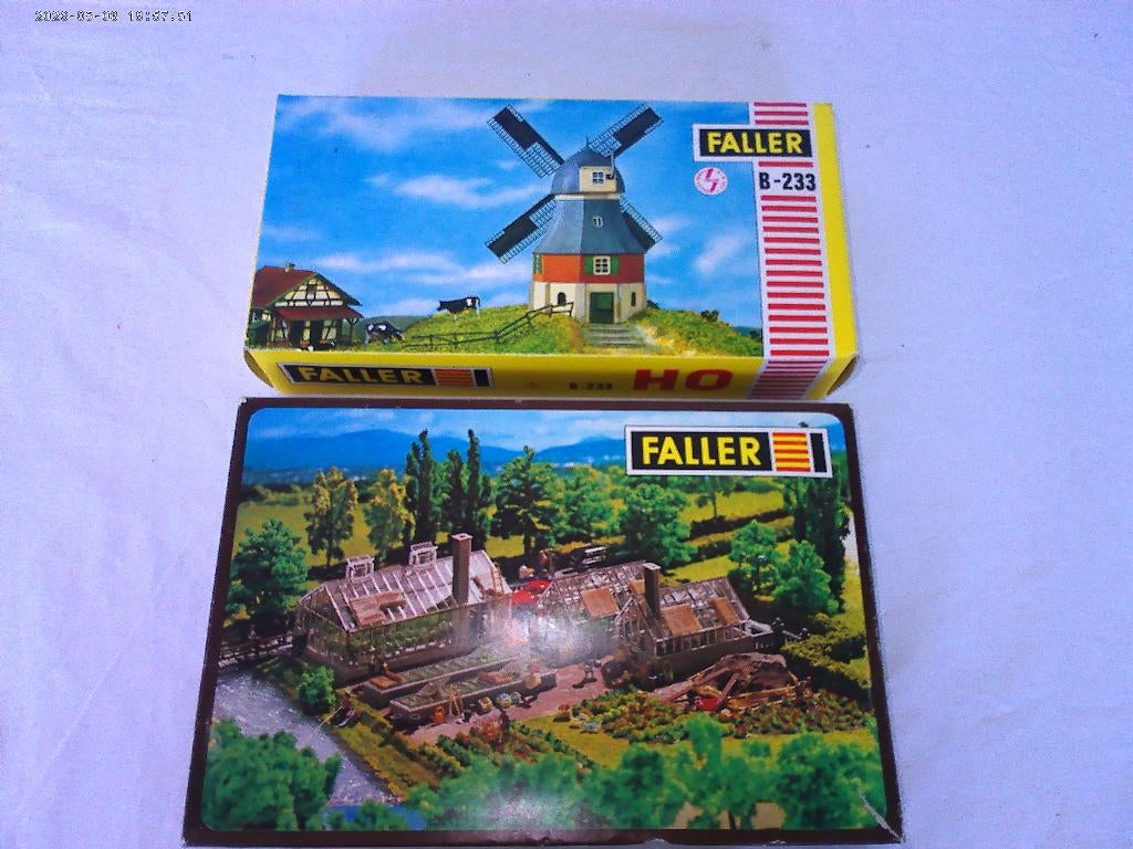 Faller HO 1-87 bouwpakketten Molen, Kassen v Marklin, Gelijkstroom of Wisselstroom, Brug, Tunnel of Gebouw, Nieuw, Ophalen of Verzenden