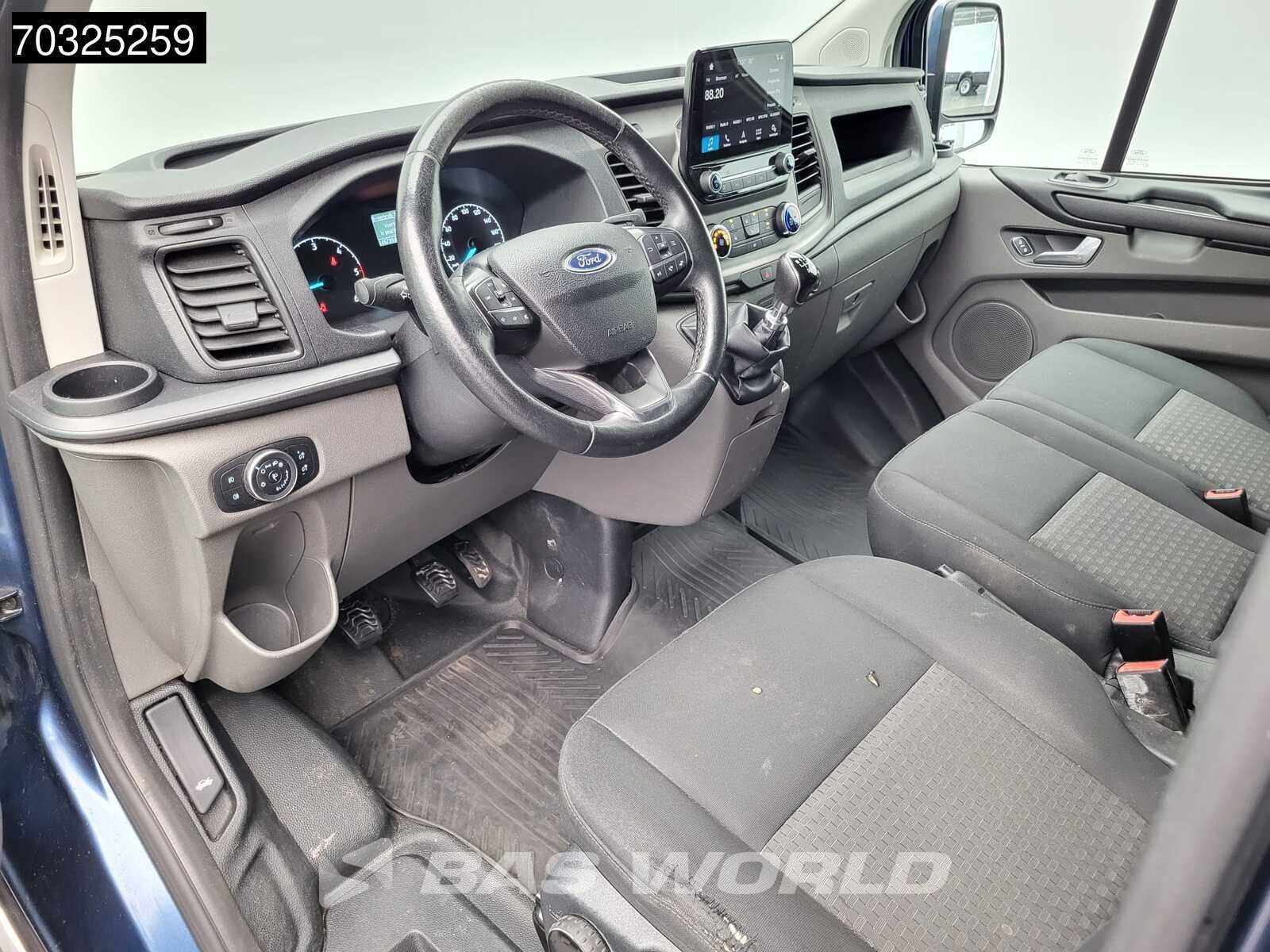 Ford Transit Custom 105pk L1H1 Trekhaak LED Xenon Navi Airco, Stof, Euro 6, 4 cilinders, Blauw
