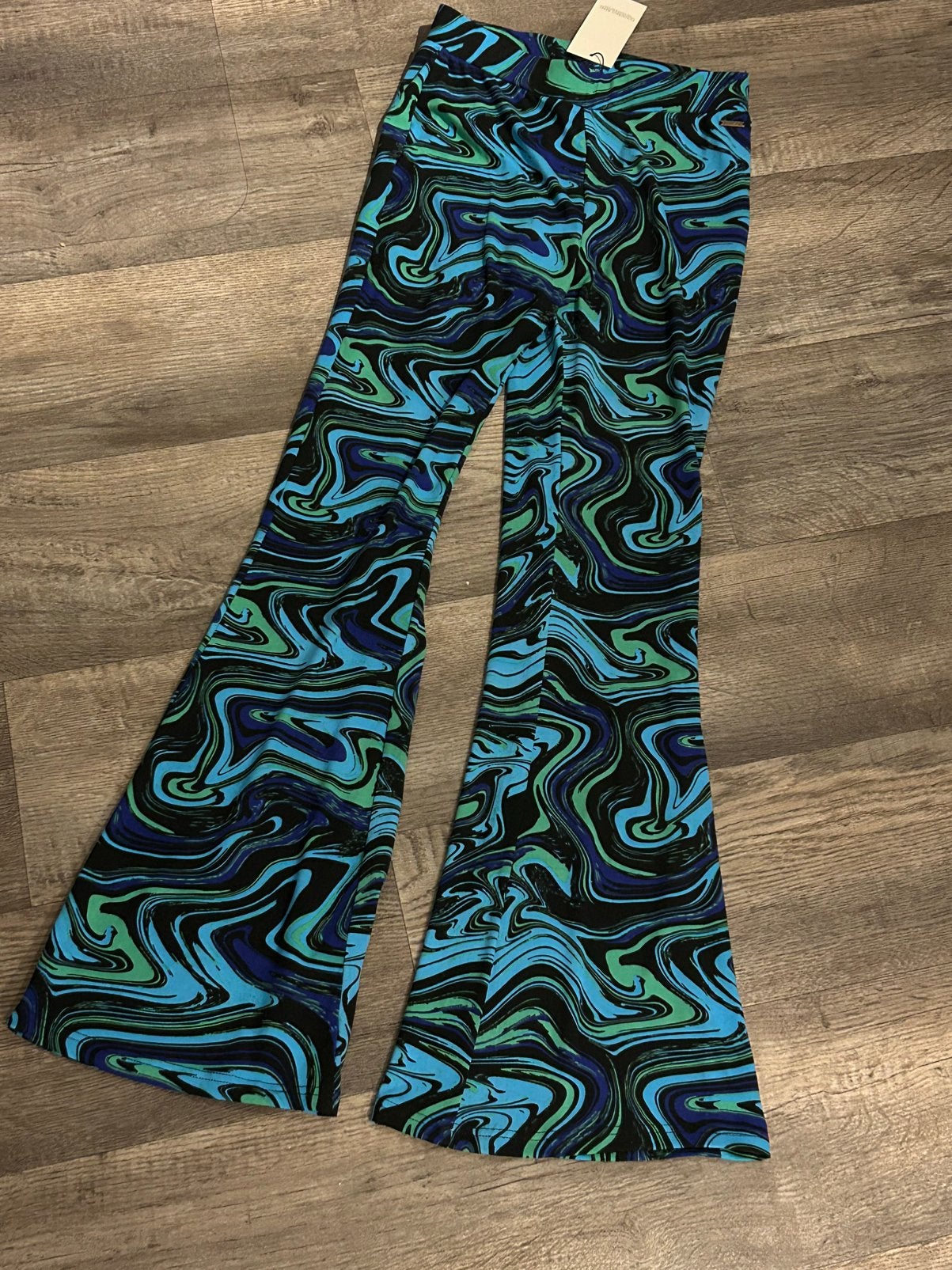 Colourful Rebel flared pants groen/blauw, maat M, Maat 38/40 (M), Blauw, Nieuw, Ophalen of Verzenden