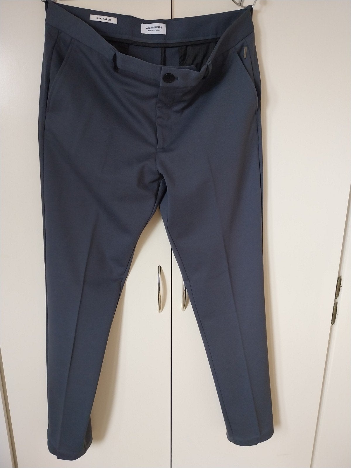 Jack & Jones Slim Marco Pantalon - Maat 36/34, Kleding | Heren, Broeken en Pantalons, Maat 52/54 (L), Blauw, Ophalen of Verzenden