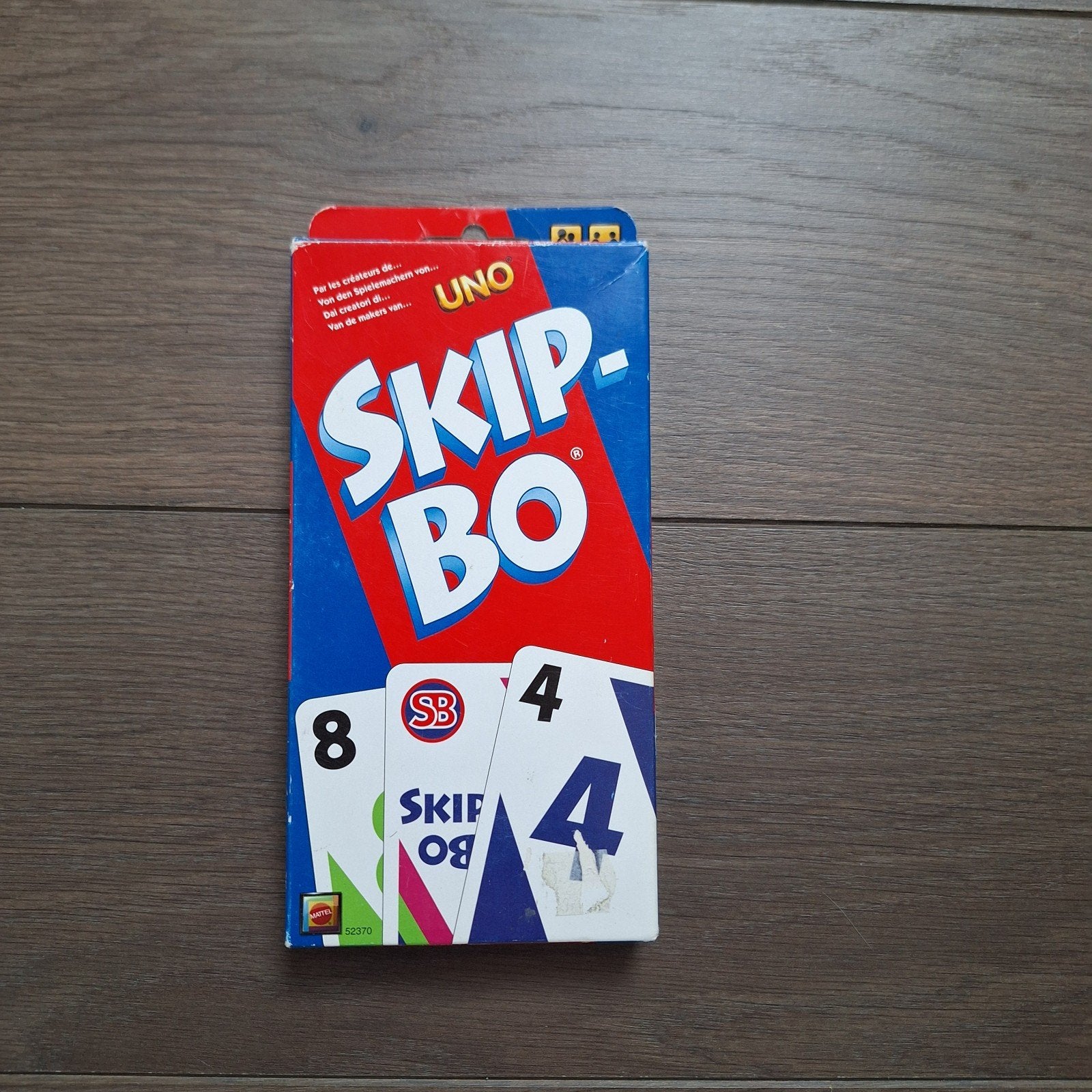 Skip-Bo kaartspel van de makers van UNO, Een of twee spelers, Ophalen, Gebruikt, Mattel