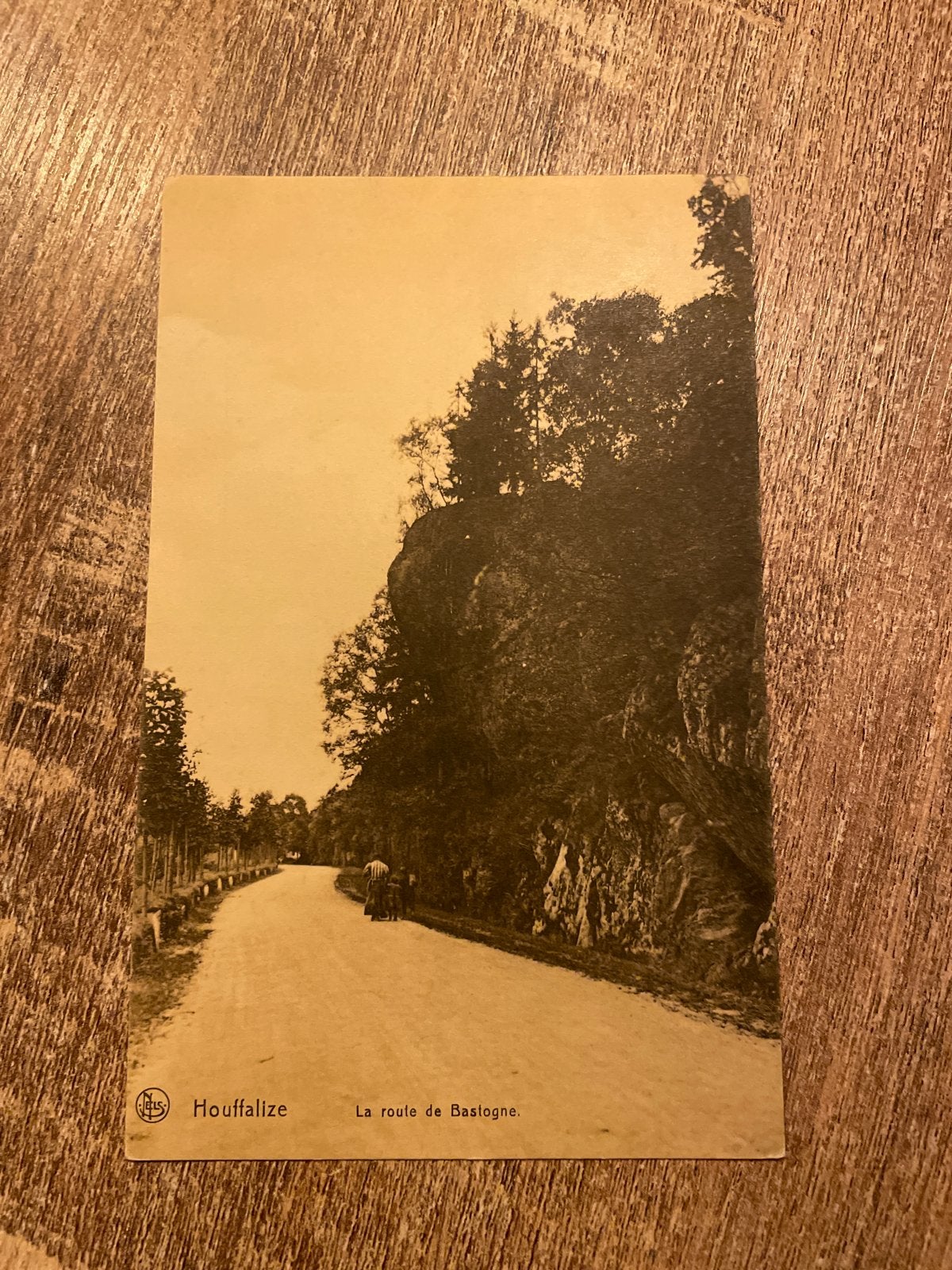 Oude Ansichtkaart Houffalize - La route de Bastogne, Ophalen of Verzenden, Gelopen, België en Luxemburg