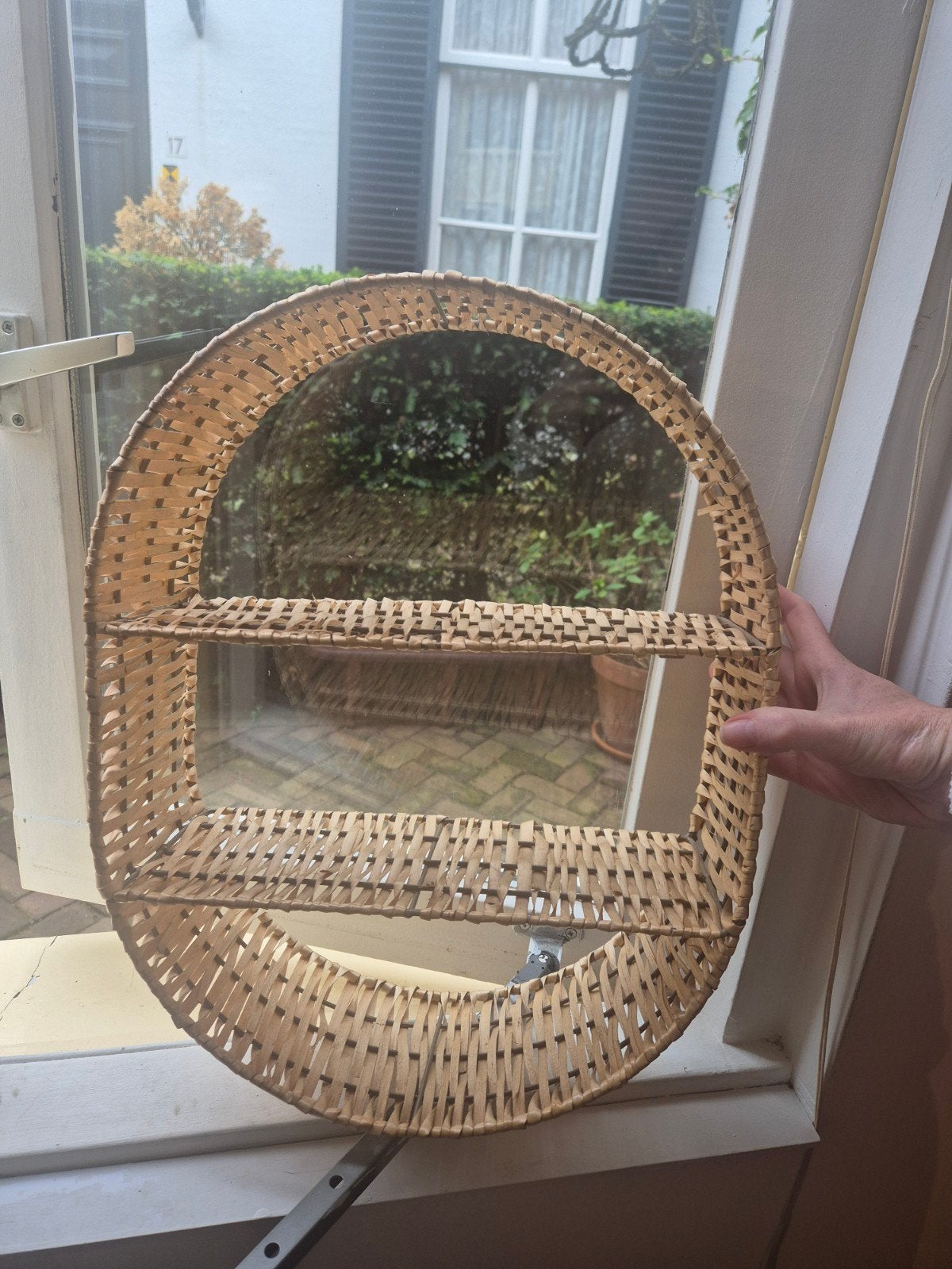 Rotan wandrek, wandplank, Ophalen, Gebruikt, Boho, Natuurlijk materiaal