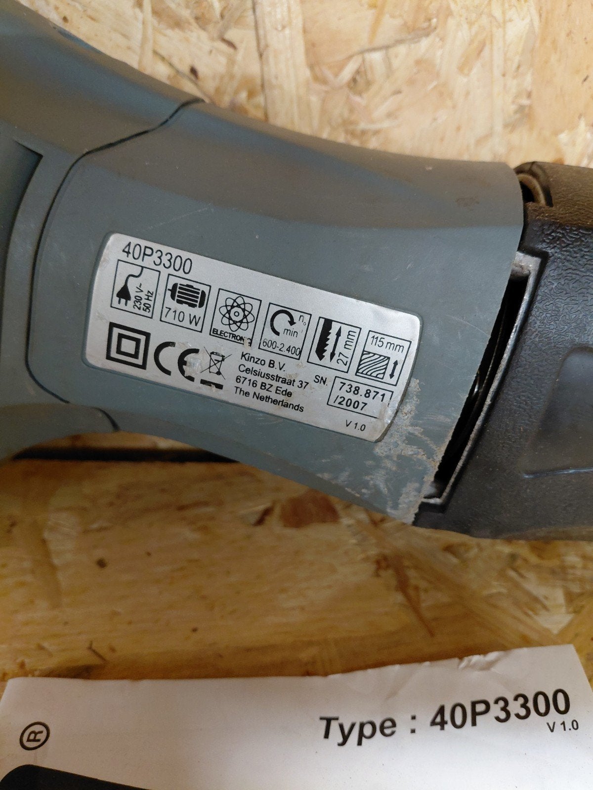Kinzo Reciprozaag 710W - Type 40P3300, Ophalen, Gebruikt, Kinzo, 70 mm of meer