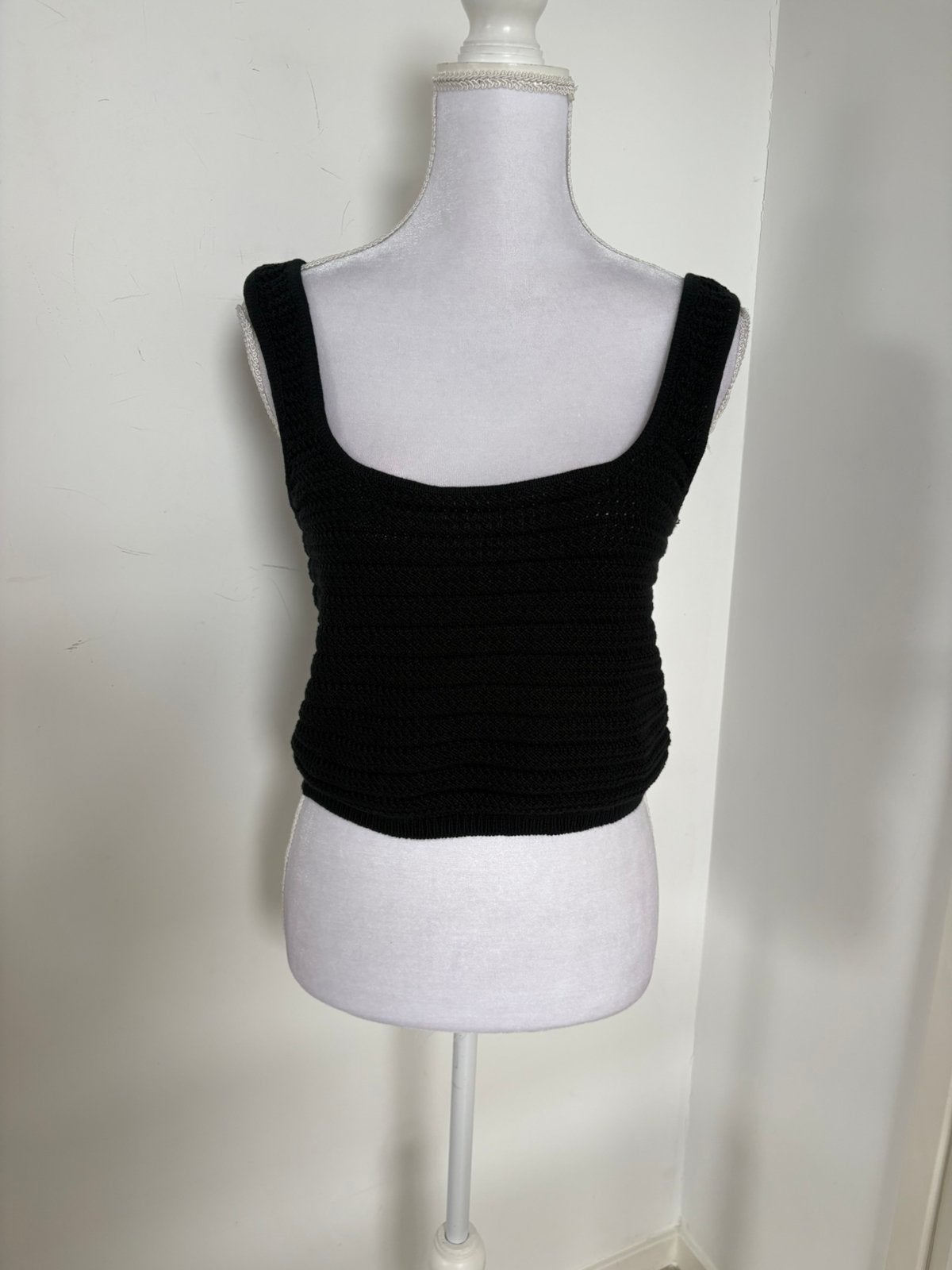 Korte zwarte top - Piazza Italia - maat IT40/EU36, Kleding | Dames, Zwart, Nieuw, Ophalen of Verzenden, Maat 36 (S)