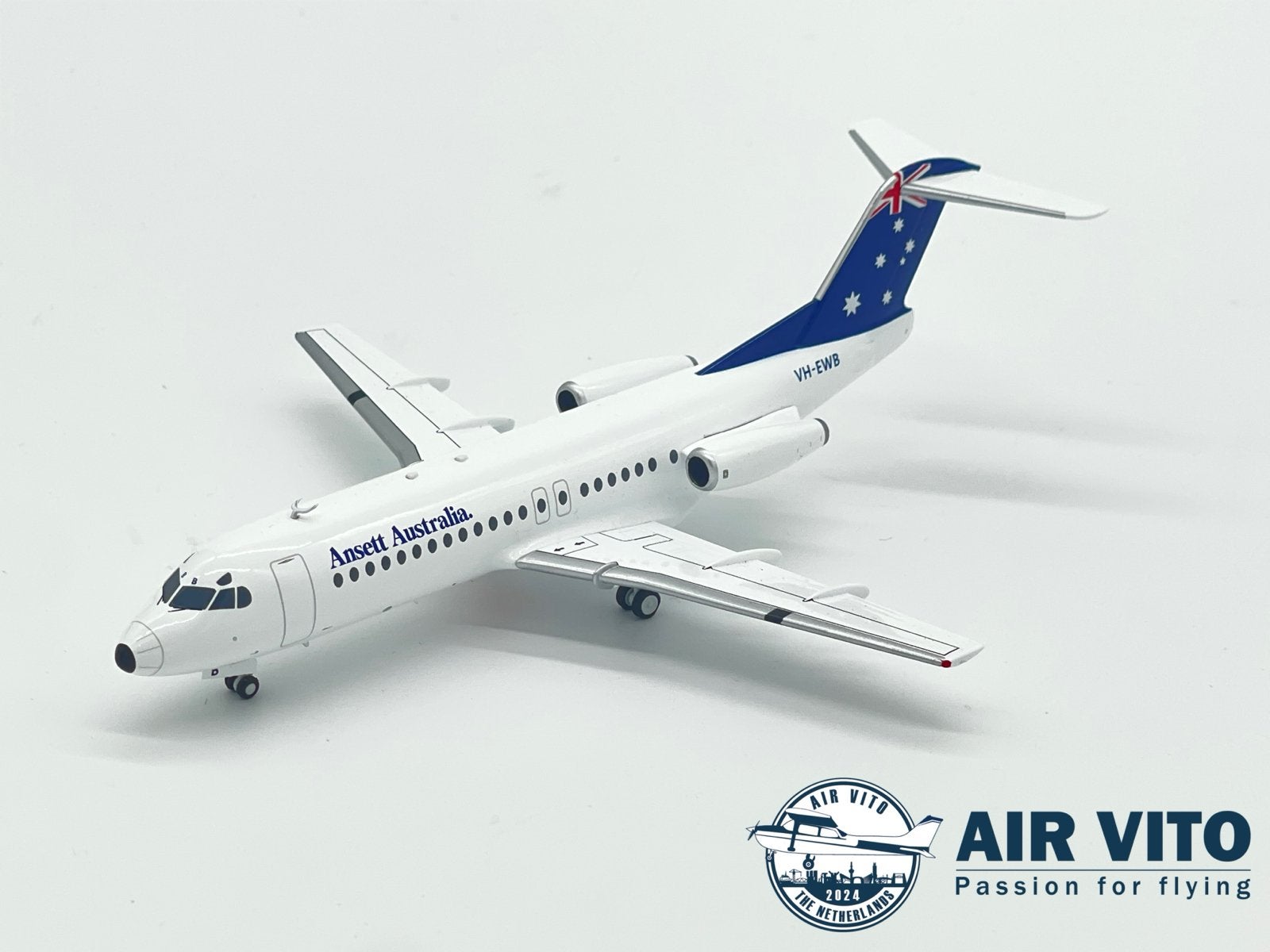 Fokker F-28-4000 Ansett Australia Inflight 200 schaal 1:200, Verzamelen, 2992jb, Schaalmodel, Ophalen of Verzenden, Operations@airvito.com