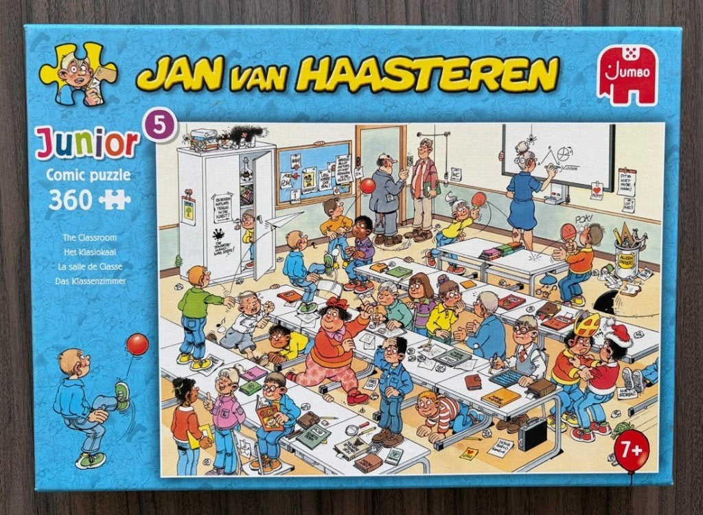 Jan van Haasteren: Het klaslokaal - 360 stukjes, Ophalen of Verzenden, Minder dan 500 stukjes, Zo goed als nieuw