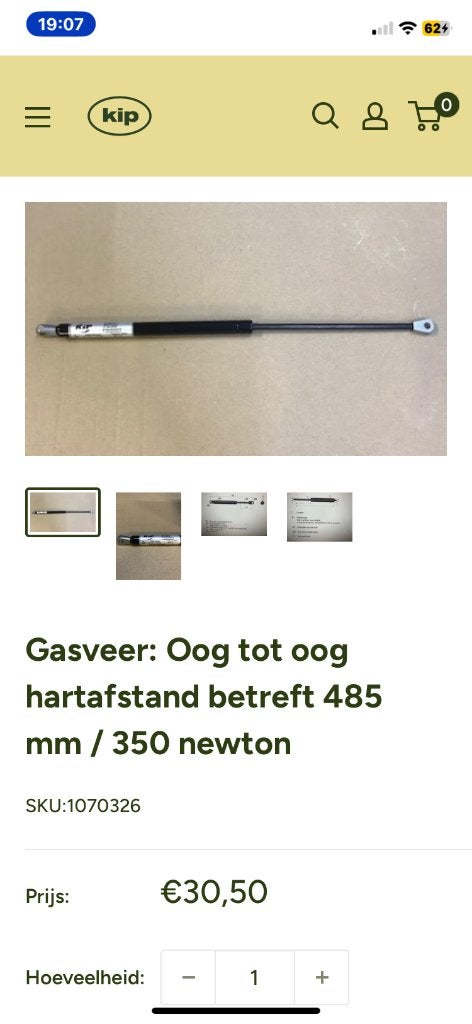 Gasveer origineel Kip, Ophalen, Zo goed als nieuw