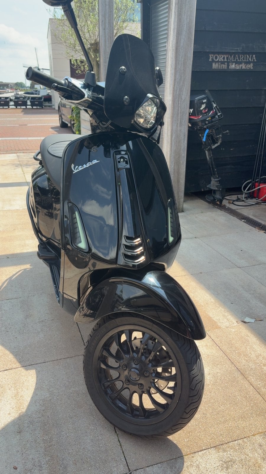 Vespa Sprint Glans Zwart Brom E4, Ophalen, Maximaal 45 km/u, Vespa S, Zo goed als nieuw