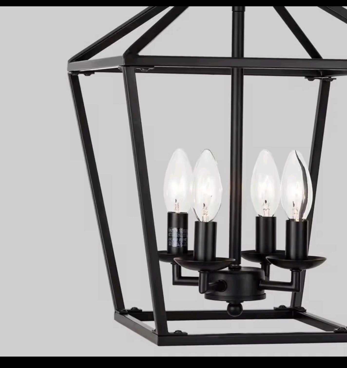Zo goed als nieuwe hanglamp - Zwart, 4 lichtpunten, Zo goed als nieuw, Modern industrieel, Metaal, E27 (groot)