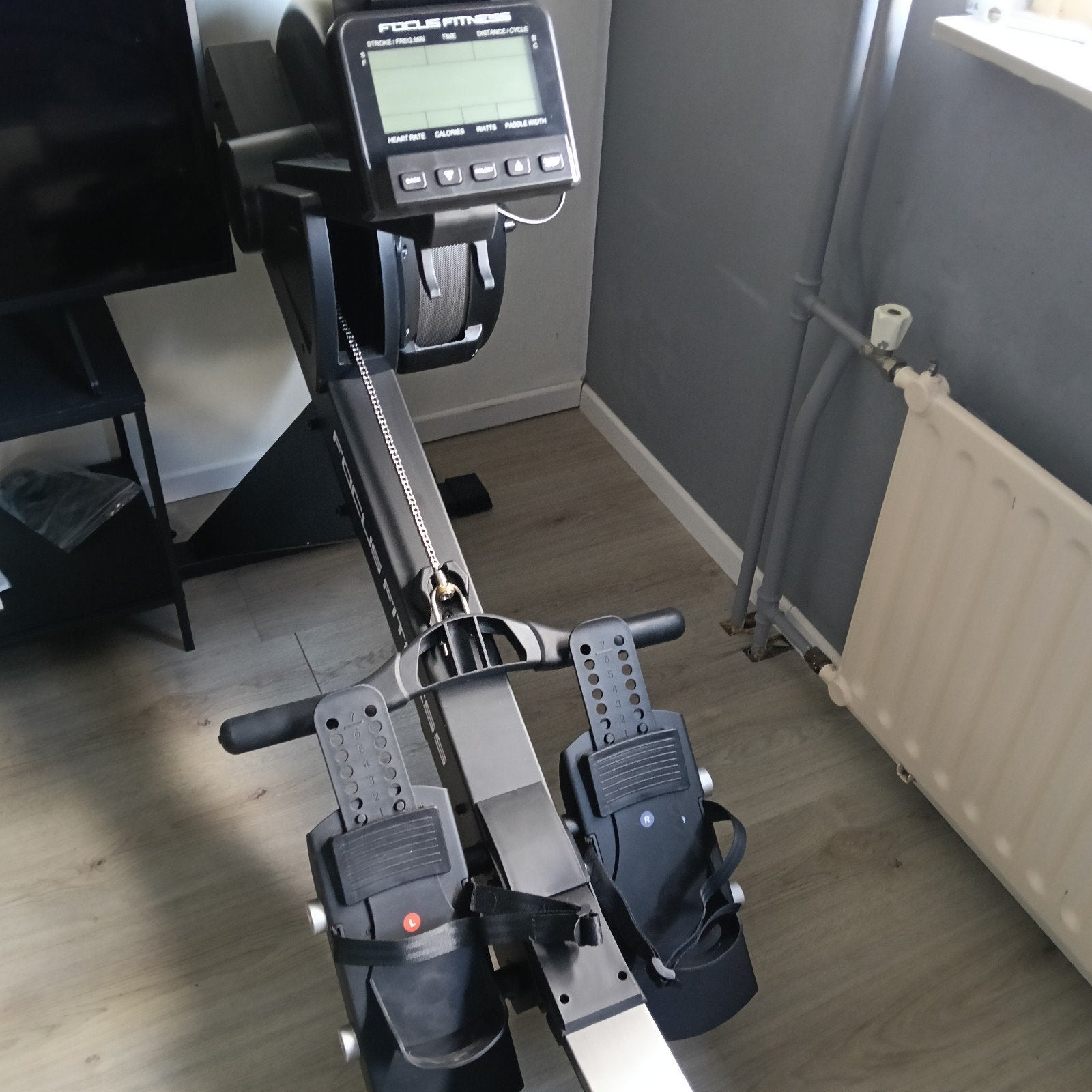 Roeitrainer Focus Fitness Row 6 - Zo goed als nieuw, Sport en Fitness, Fitnessapparatuur, Ophalen, Zo goed als nieuw, Rug, Metaal