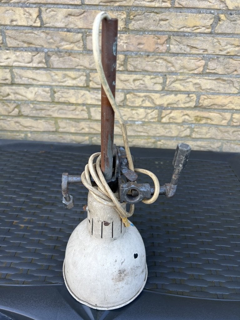 industriële hanglamp, Huis en Inrichting, Lampen | Hanglampen, Ophalen of Verzenden, Gebruikt, Metaal, Industrieel, vintage