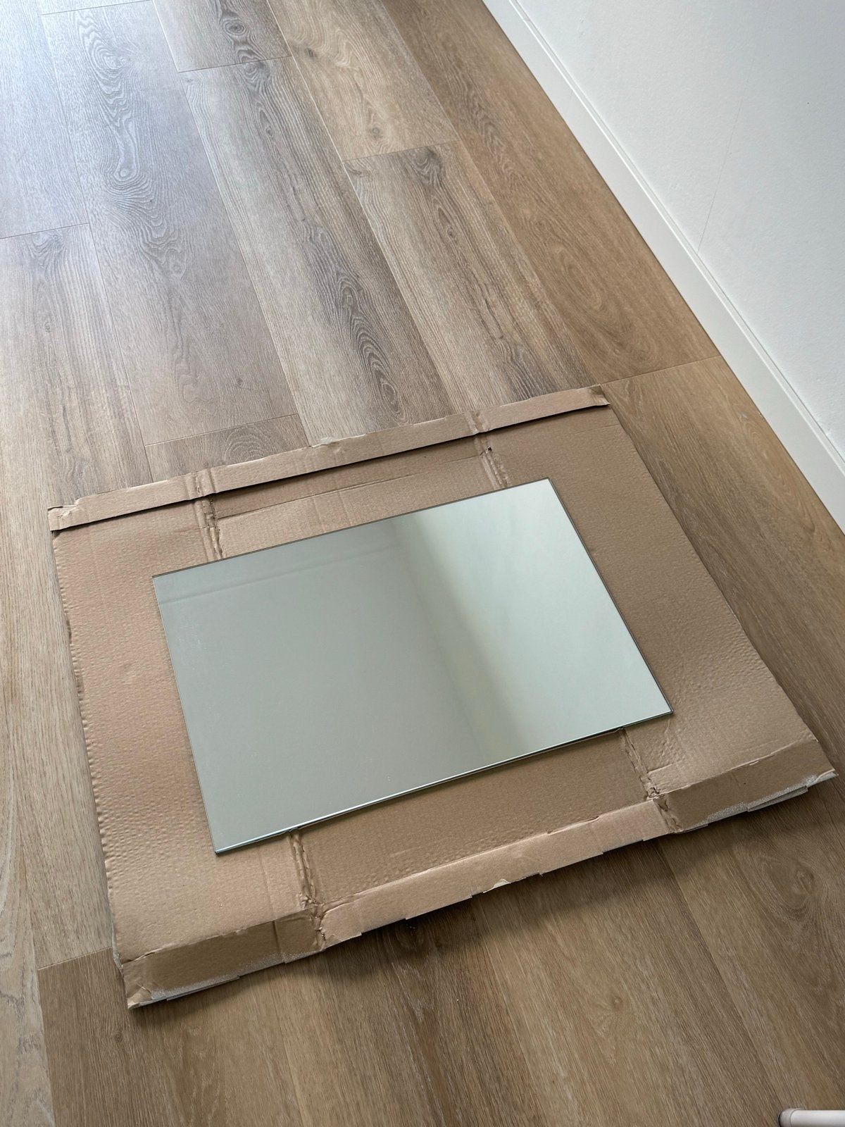 Rechthoekige spiegel 57 x 40 cm, Ophalen, Nieuw, Minder dan 100 cm, Rechthoekig