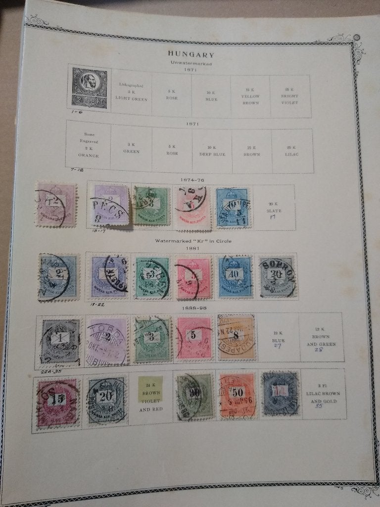 G2) Hongarije op bladen, Postzegels en Munten, Postzegels | Volle albums en Verzamelingen, Ophalen of Verzenden, Buitenland