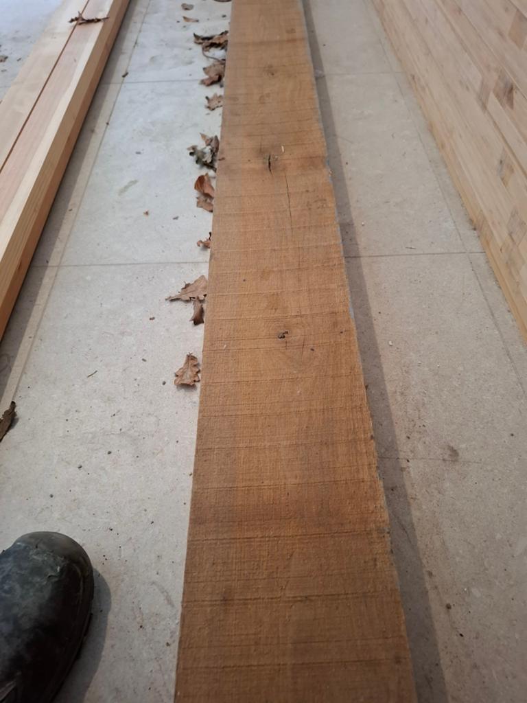Eiken balk, Doe-het-zelf en Verbouw, Hout en Planken, Eiken, Ophalen of Verzenden, 50 mm of meer, Balk