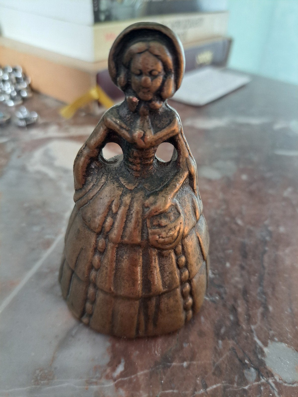 Tafelbel ( lady Bell) koper, Antiek en Kunst, Antiek | Koper en Brons, Ophalen of Verzenden