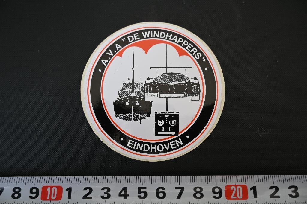 sticker ehv AVA DE WINDHAPPERS modelbouw radiografisch, Verzamelen, Ophalen, Zo goed als nieuw