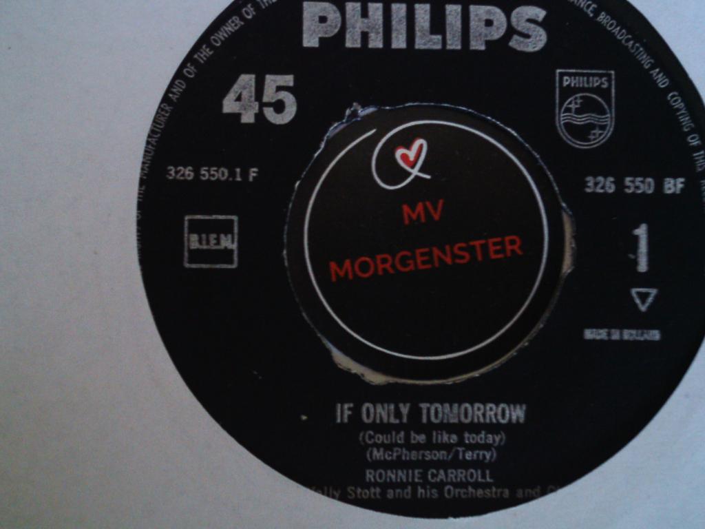ronnie caroll - if only tomorrow  23mei, 7 inch, Single, Ophalen of Verzenden, Zo goed als nieuw
