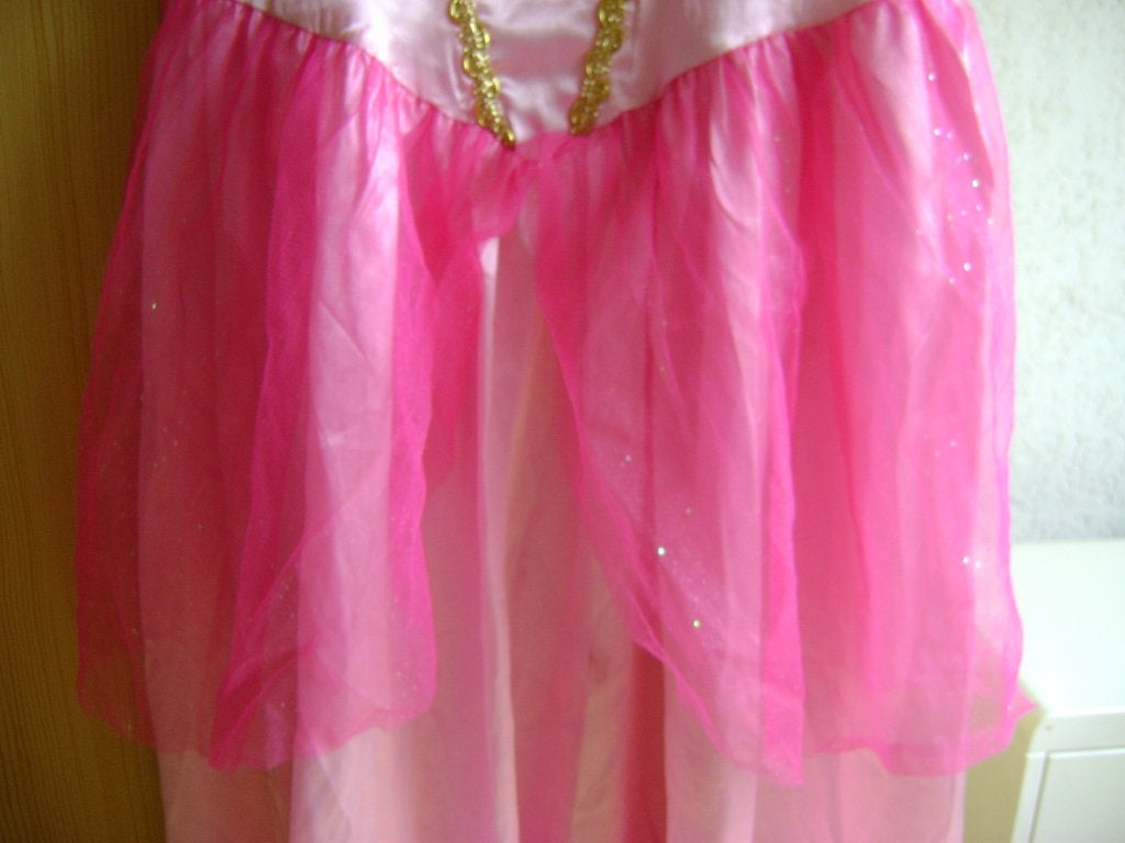lange roze prinses jurk mt m achter rits roze glitter tule, Kleding | Dames, Maat 38/40 (M), Carnaval, Ophalen of Verzenden, Zo goed als nieuw