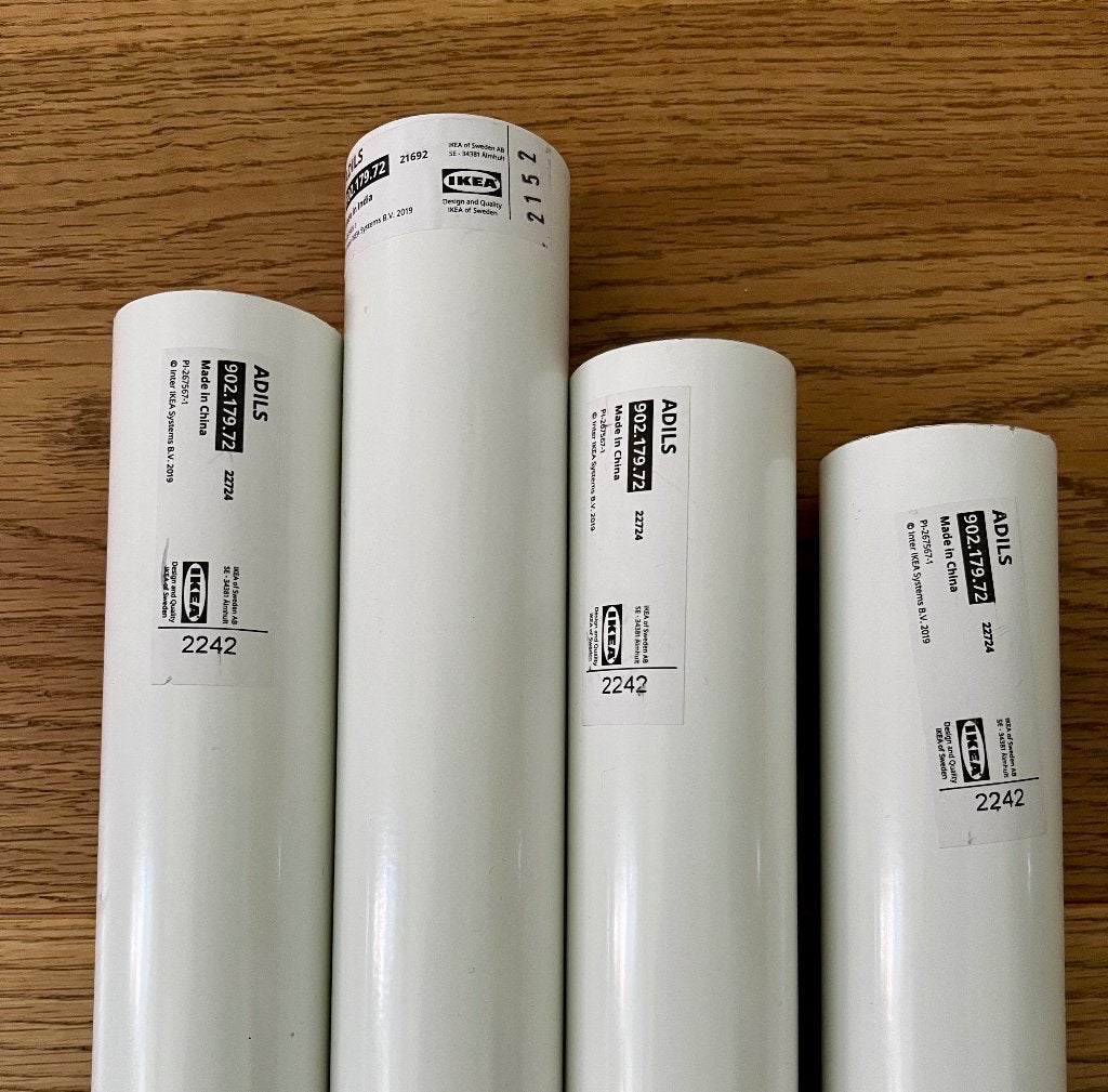 Ikea Adils 4 table legs, Ophalen, Tafelpoot, 50 tot 100 cm, Rond
