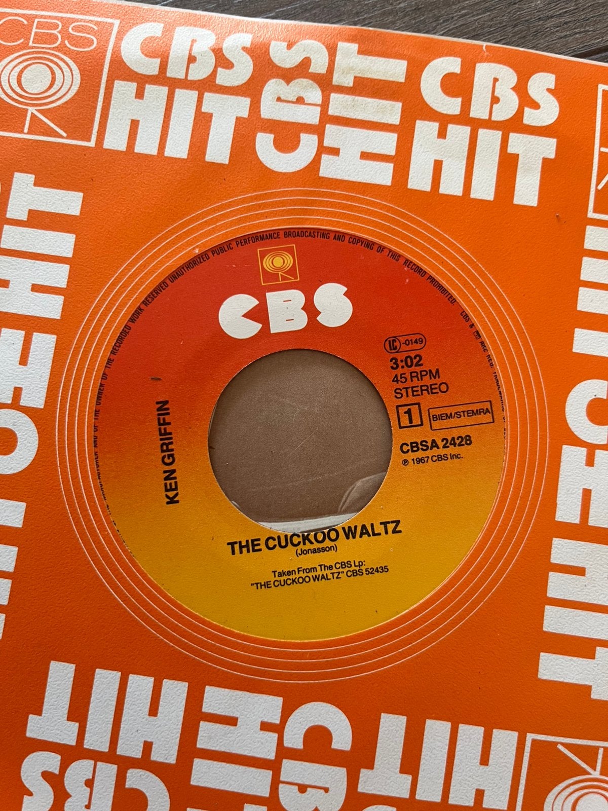 Ken Griffin - the cuckoo waltz, Ophalen of Verzenden, Zo goed als nieuw