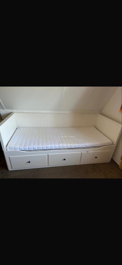 IKEA HEMNES Dagbed met matras - Goede conditie !, Ophalen, Eenpersoons, Wit, Zo goed als nieuw