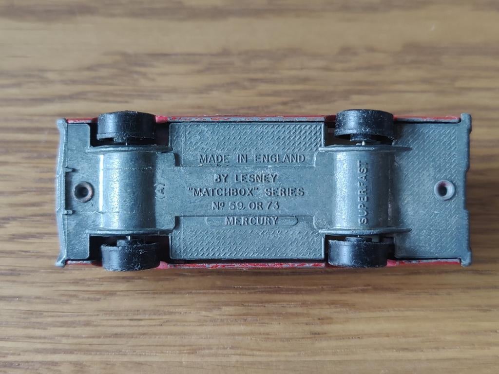 Matchbox Mercury Brandweer ROOD, Ophalen of Verzenden, Zo goed als nieuw, Auto