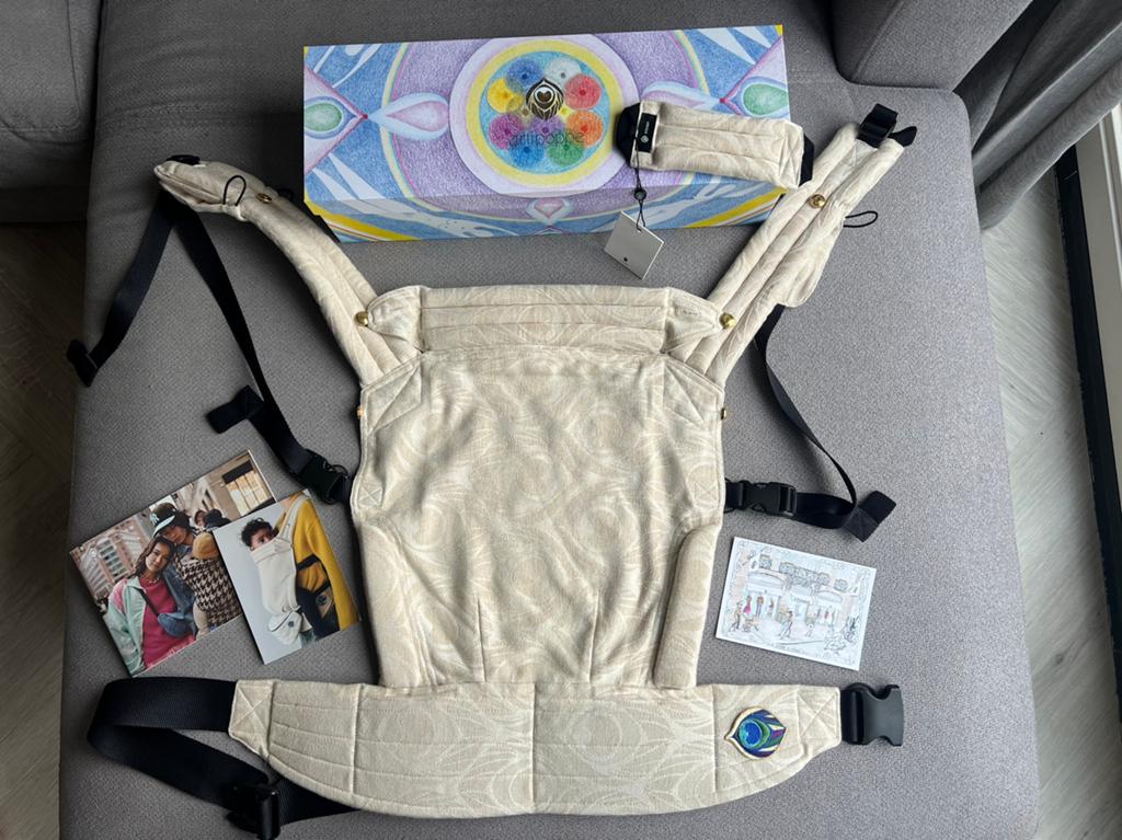 Artipoppe Zeitgeist Argus Oat in Linnen Draagzak, Kinderen en Baby's, Babydragers en Draagdoeken, Buik of Rug, Zo goed als nieuw