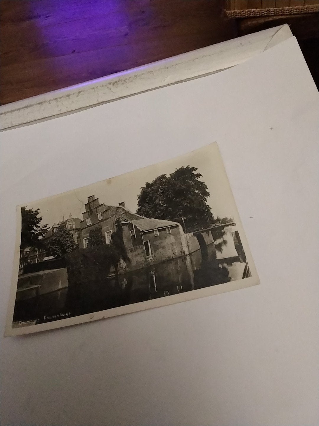 Oude foto Groningen Poortershuisje, Gebruikt, Foto, Ophalen of Verzenden, Gebouw