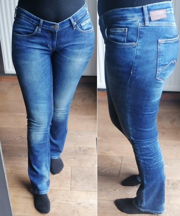 Mooie blauwe jeans Mustang Tyra 32-34 donker, Nieuw, W30 - W32 (confectie 38/40), Mustang, Verzenden