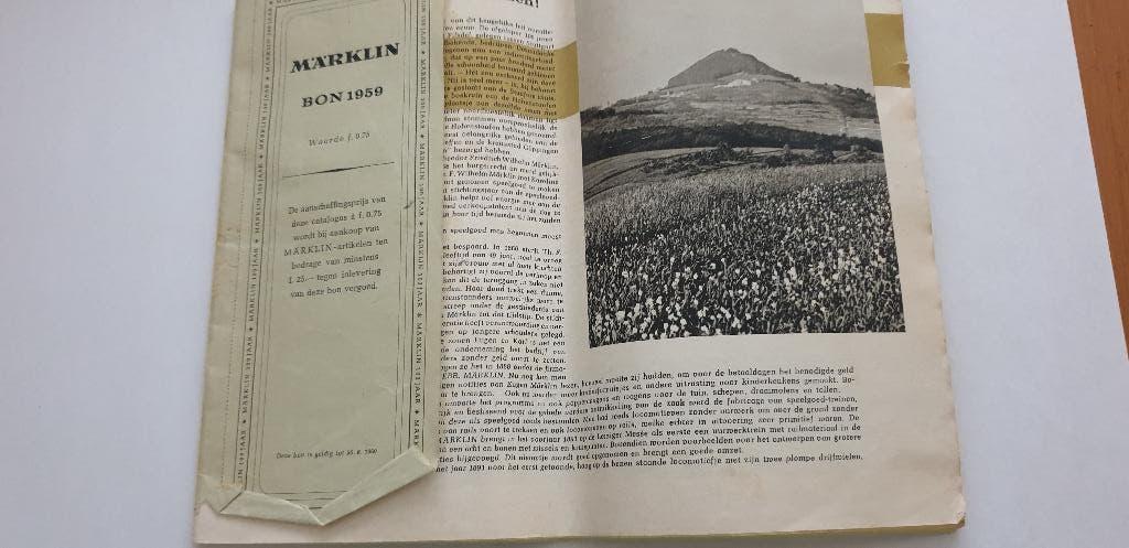 0629 marklin folder 1959 herdenkingsfolder 100 jaar marklin, Wisselstroom, Verzenden, Märklin, Nieuw
