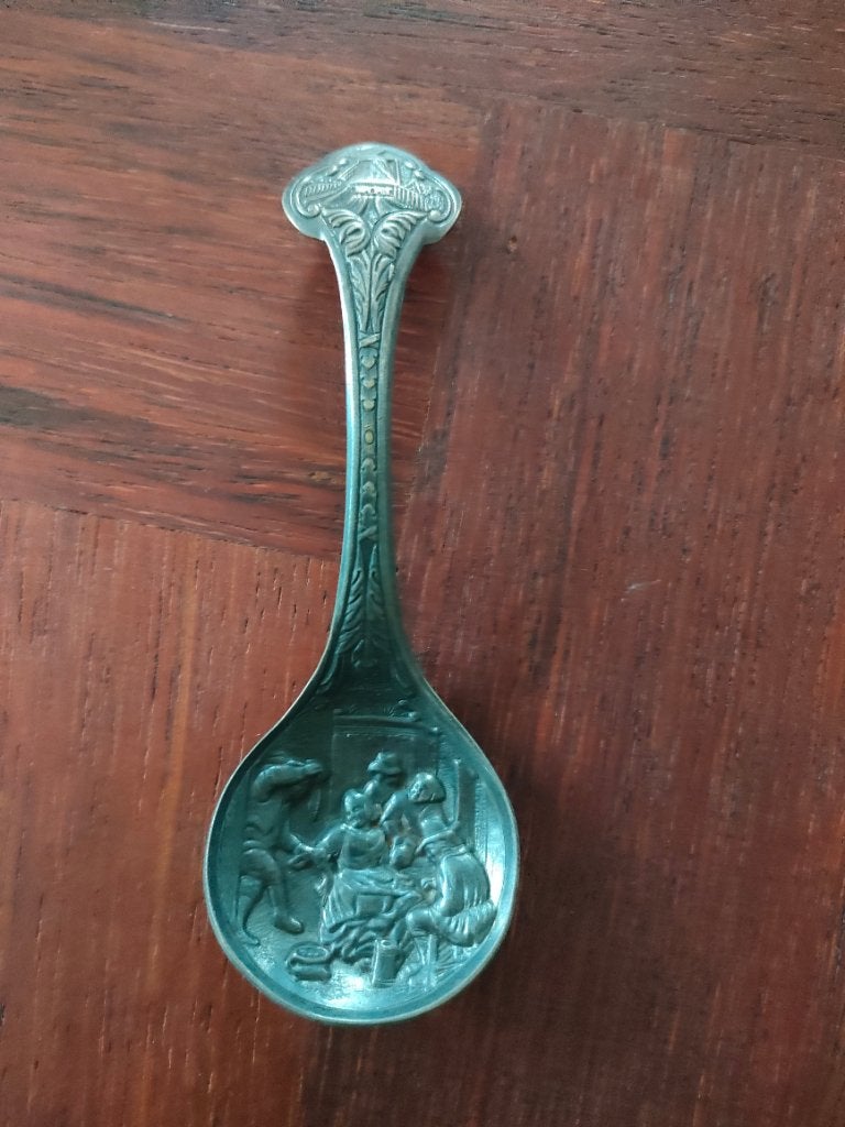 Vintage lepel Oud Hollands tafereel, Antiek en Kunst, Ophalen of Verzenden